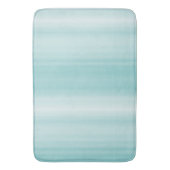 アクアミントホワイトビーチビベストライプス バスマット (正面縦)