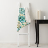 アクアミントホワイトフローラ結婚ズ シェルパブランケット (インサイチュ)