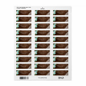 アクアミント素朴ウッドストリングライトフローラアドレス ラベル (フルシート)