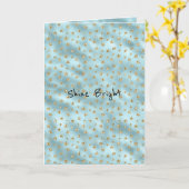 アクアミント金ゴールドグリッタースターズ カード (黄色い花)
