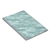 アクアミント金ゴールドグリッタースターズ ノートブック (右側)