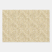 アクアミント金ゴールドグリッツグリッターレオパード ラッピングペーパーシート (正面2)