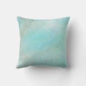 アクアミント金ゴールドトンハエ水パーソナライズされた色 クッション (裏面)