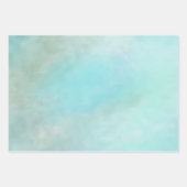 アクアミント金ゴールドトンハエ水彩 ラッピングペーパーシート (正面2)