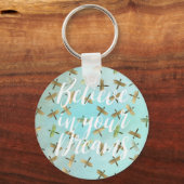 アクアミント金ゴールドドラゴンファ信じイインドリームズ キーホルダー (正面)