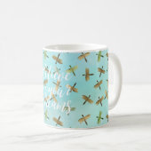 アクアミント金ゴールドドラゴンファ信じイインドリームズ コーヒーマグカップ (正面右)