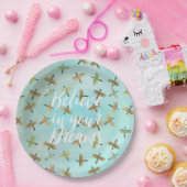 アクアミント金ゴールドドラゴン信じフイインドリームズ ペーパープレート (パーティー)