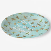 アクアミント金ゴールドドラゴン信じフイインドリームズ ペーパープレート (アングル)