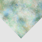 アクアミント金ゴールド大理石抽象芸術 薄葉紙 (詳細)