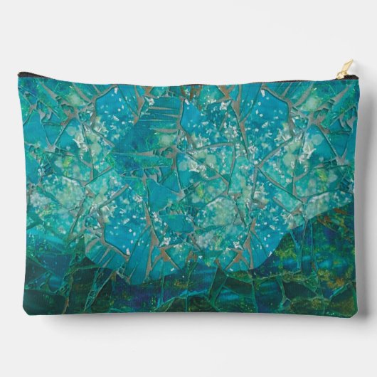 アクアモザイクLgジッパー_バッグウミガメの不純さ アクセサリーポーチ (裏面)