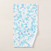 アクアモダンとオリンピックブルースノーフレークタオル バスタオルセット (ハンドタオル)