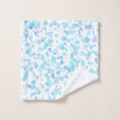 アクアモダンとオリンピックブルースノーフレークタオル バスタオルセット (ウォッシュタオル)