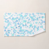 アクアモダンとオリンピックブルースノーフレークタオル バスタオルセット (ハンドタオル)