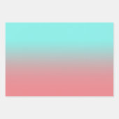 アクアモダンとサンゴ勾配 ラッピングペーパーシート (正面3)