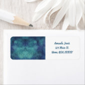 アクアモダンとパープル抽象芸術 ラベル (インサイチュ)