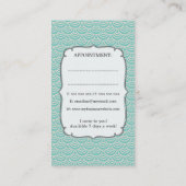 アクアモダンはかりで測美容師サロンカード 予約カード (裏面)