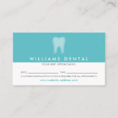 アクアモダンアポイントメントに歯医者の歯のロゴ 名刺 (正面)