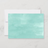 アクアモダンウォーターの色あなたは私のメイド 招待状 (裏面)