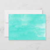 アクアモダンウォーター色あなたは私のブライデスメイドになる 招待状 (裏面)