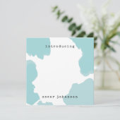 アクアモダンウォーター色ベビー発表 招待状 (スタンド正面)