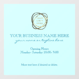 アクアモダンエレガントカスタムビジネスのロゴ ウィンドウサイン