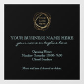 アクアモダンエレガントティール（緑がかった色）カスタムビジネスロゴ ウィンドウサイン (シート)