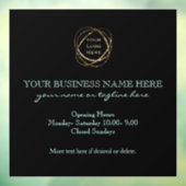 アクアモダンエレガントティール（緑がかった色）カスタムビジネスロゴ ウィンドウサイン (シート3)