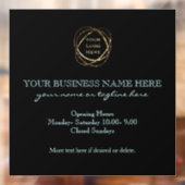 アクアモダンエレガントティール（緑がかった色）カスタムビジネスロゴ ウィンドウサイン (シート2)