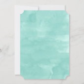 アクアモダングリーン水の色のリハーサルディナー 招待状 (裏面)