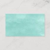 アクアモダングリーン水の色の結婚ウェブサイト エンクロージャーカード (裏面)