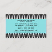 アクアモダンシェブロン名刺 名刺 (裏面)