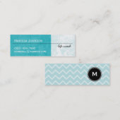 アクアモダンシグランジェブロン・ミニ・ビジネス・カード スキニー名刺 (正面/裏面)