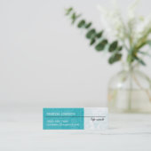 アクアモダンシグランジェブロン・ミニ・ビジネス・カード スキニー名刺 (スタンド正面)