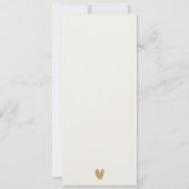 アクアモダンダスキーブルー金ゴールドアゲートブライダルシャワー 招待状 (裏面)