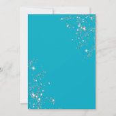 アクアモダンダミニマルミ誕生日背景 招待状 (正面)