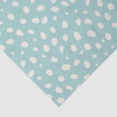 アクアモダンティール（緑がかった色）の抽象芸術スポットパターン 薄葉紙 (詳細)