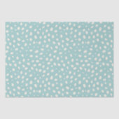 アクアモダンティール（緑がかった色）の抽象芸術スポットパターン 薄葉紙 (正面)