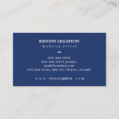 アクアモダンネイビー海抽象芸術 名刺 (裏面)