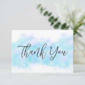 アクアモダンブエレガントルーフラットサンキューカード サンキューカード (スタンド正面)