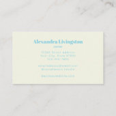 アクアモダンブコンテンポラリールー抽象芸術クリエイティブ 名刺 (裏面)