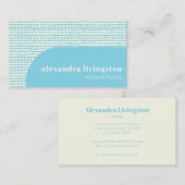 アクアモダンブコンテンポラリールー抽象芸術クリエイティブ 名刺 (正面/裏面)