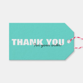 アクアモダンブルーご注文に感謝ぶら下がったす ギフトタグ