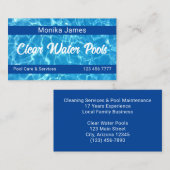 アクアモダンブルースイミングプール写真 名刺 (正面/裏面)