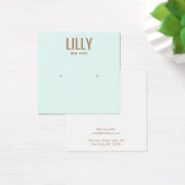 アクアモダンブルースタッドイヤリングディスプレイカード (デスク)