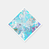 アクアモダンブルーデザインカクテル紙ナプキンス スタンダードカクテルナプキン (角)