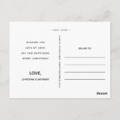 アクアモダンブルーハッピーホリデーフォト ポストカード (裏面)