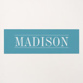 アクアモダンブルーパーソナライズされた ヨガマット (裏面(横))