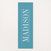 アクアモダンブルーパーソナライズされた ヨガマット (正面)