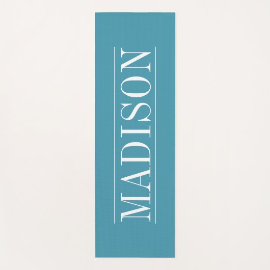 アクアモダンブルーパーソナライズされた ヨガマット (正面)