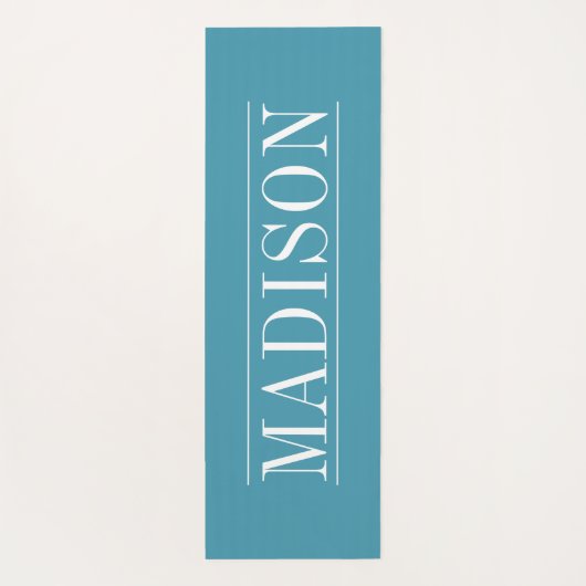 アクアモダンブルーパーソナライズされた ヨガマット (裏面)